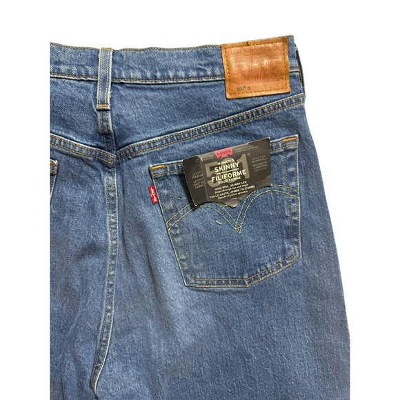 Women’s Levi's 501 High-Rise Skinny Jeans Fitted Through Hip & Thigh 32x28 - Picture 15 of 16